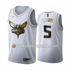 Maillot Basket Charlotte Hornets Nicolas Batum 5 2019-20 Nike Blanc Golden Edition Swingman - Homme